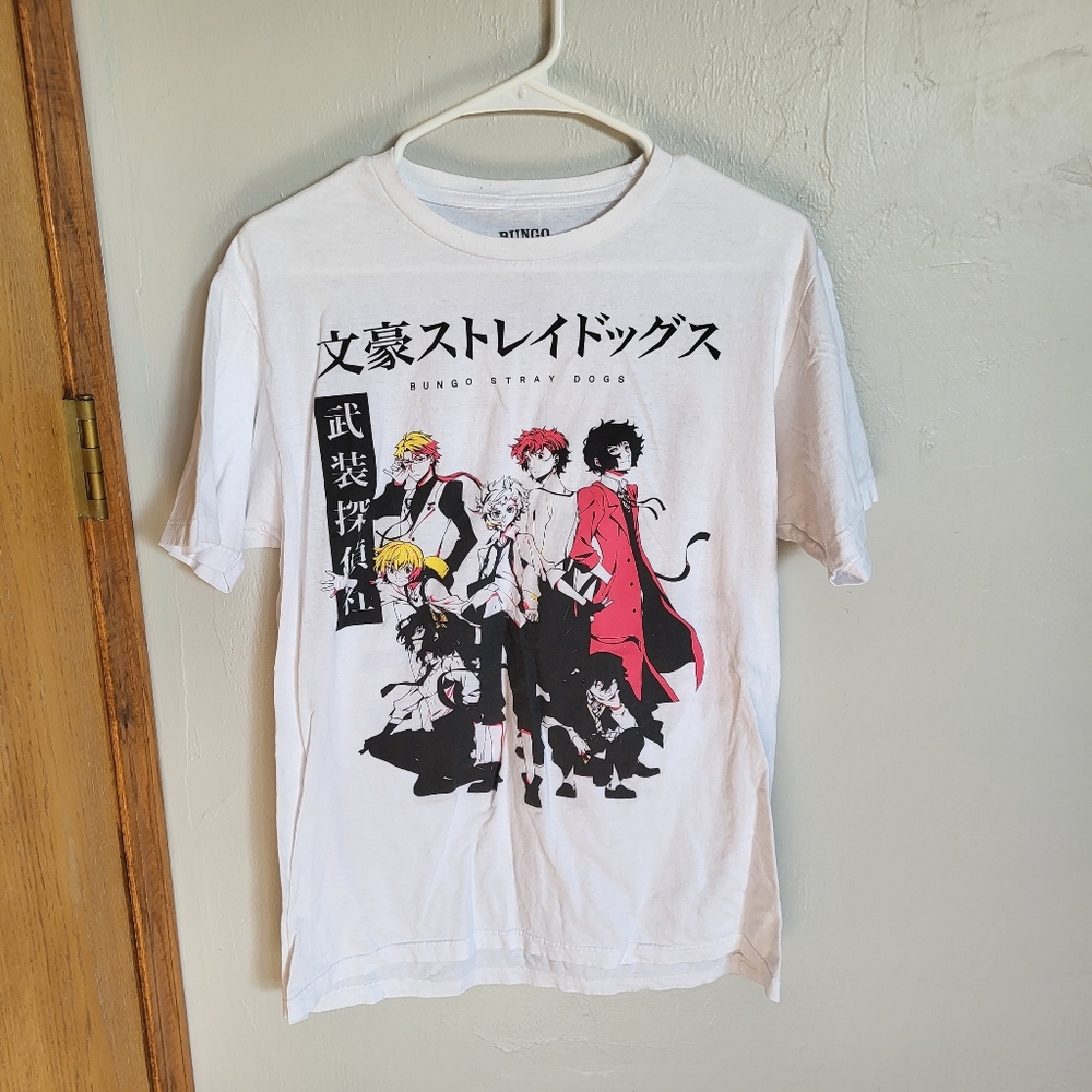 HT bungou stray dogs (BSD) back and front patterned t-shirt